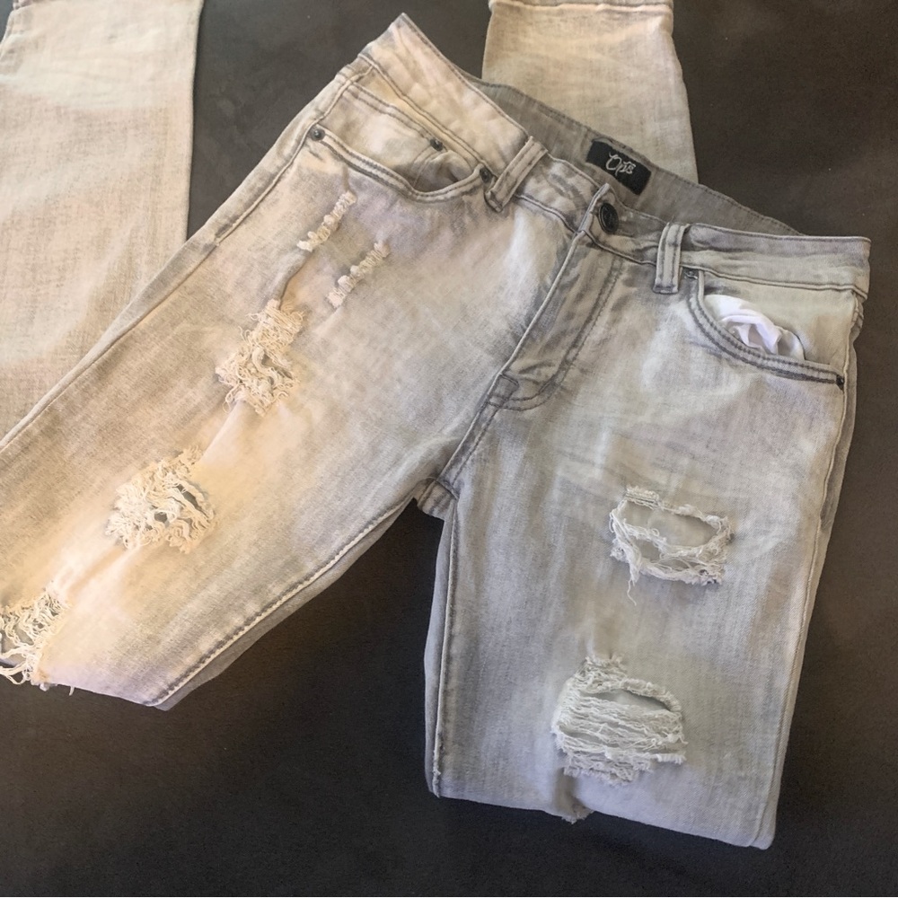 🌱Distressed Light Gray Jeans for Boys🌱 - Picture 1 of 9
